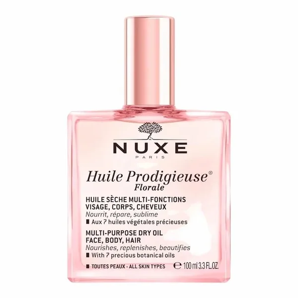 NUXE Huile Prodigieuse Florale – Huile Seche Multi-Usages pour Visage, Corps et Cheveux – 100 ml