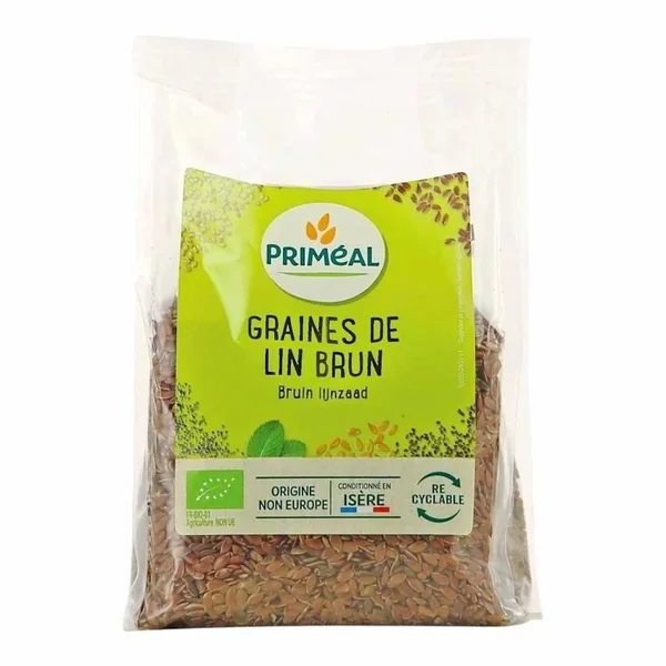 Primeal Graines de Lin Brun 250g | Super-aliment Riche en Fibres et Oméga-3