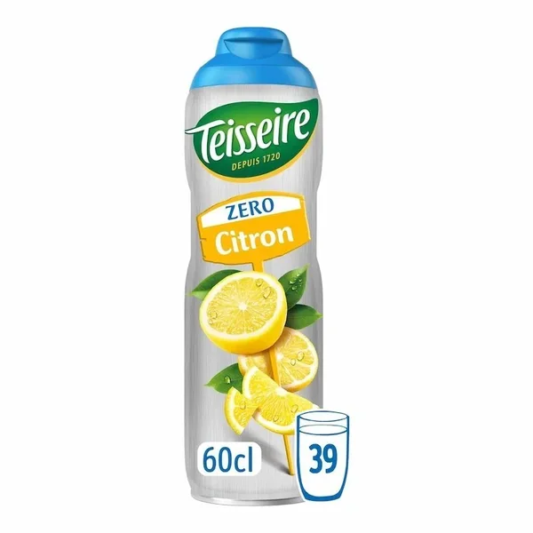 Teisseire – Sirop Teisseire Zéro Sucres Saveur Citron – 60 cl