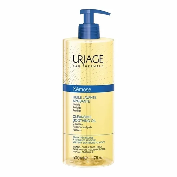 Uriage Xemose Huile Lavante 500ml – Nettoyant Doux Ultra Nourrissant pour Peau Sensible | Hydratation & Confort
