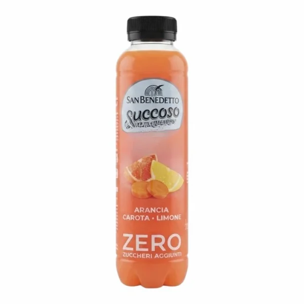 San Benedetto Succoso Arancia, Carota, Limone Zero Sucres Ajoutés 400ml – Boisson ACE Sans Sucres Ajoutés