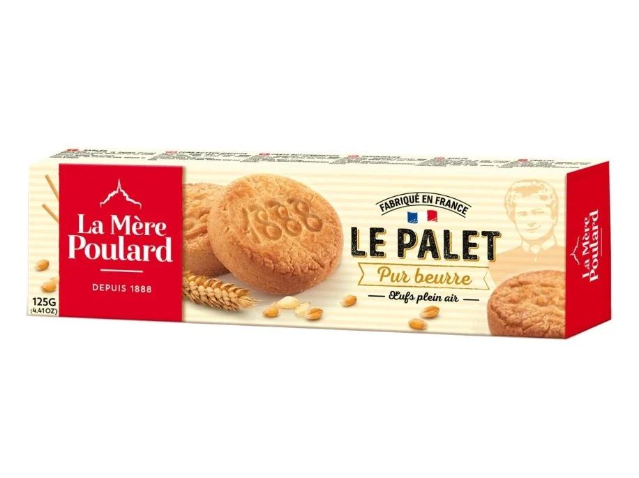 La Mere Poulard Palets Pur Beurre 125 g – Biscuits Français Traditionnels & Fondants