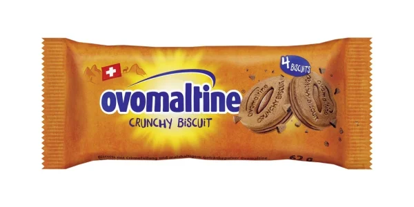 Ovomaltine Crunchy Biscuit Chocolat 62g – Biscuit Croustillant Enrobé de Chocolat