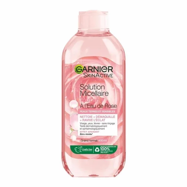 Garnier Eau Micellaire à lEau de Rose 400 ml – Demaquillant & Nettoyant Apaisant