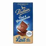 POULAIN Fine & Gourmande – Tablette de Chocolat au Lait 42% Cacao Sans Sucres Ajoutes