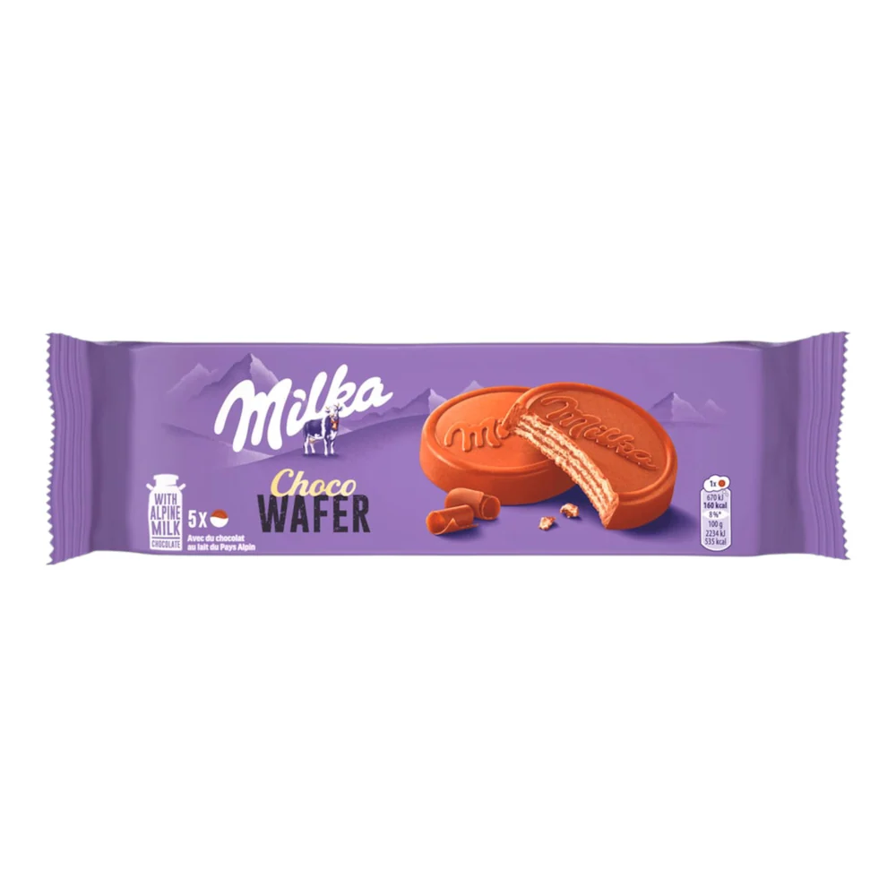Milka Choco Wafer 150 g – Gaufrettes croustillantes au chocolat tendre