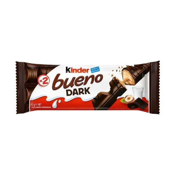 Kinder Bueno Chocolate Noir 43g – Chocolat Noir & Noisette Croquant
