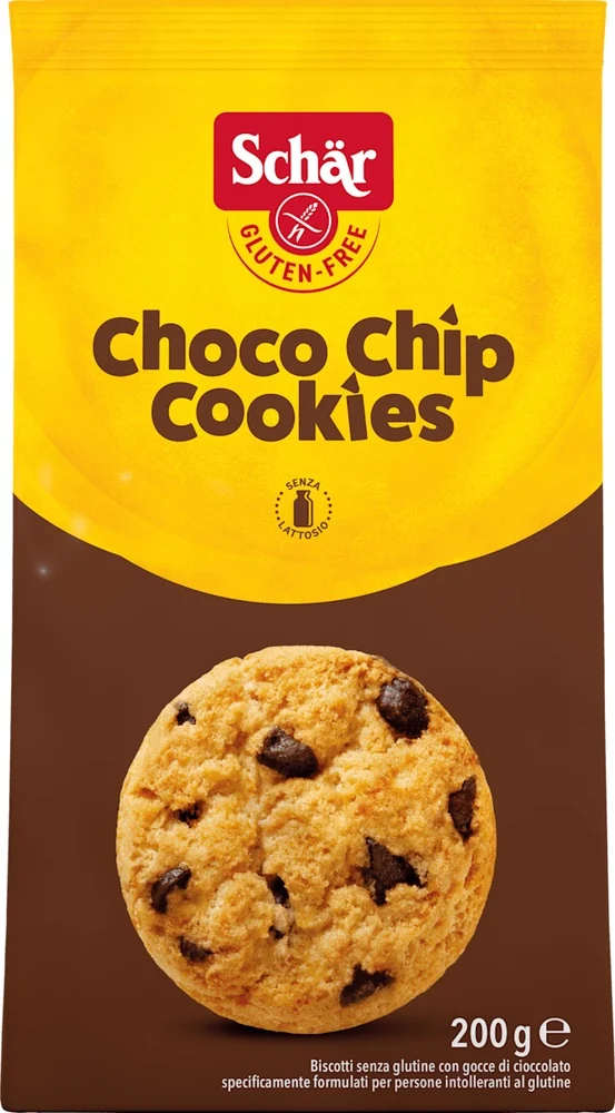 Schar Choco Chip Cookies 200 g – Biscuits Sans Gluten aux Pepites de Chocolat
