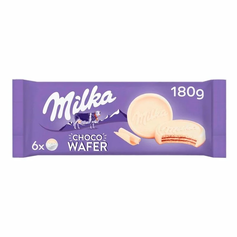 Milka Choco Wafer Chocolat Blanc 180g