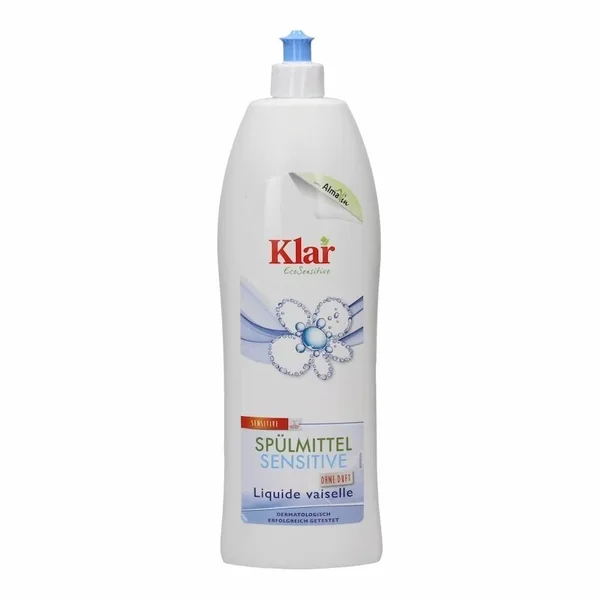 AlmaWin Klar Dishwashing Detergent Sensitive 1L | Liquide Vaisselle Écologique Peaux Sensibles
