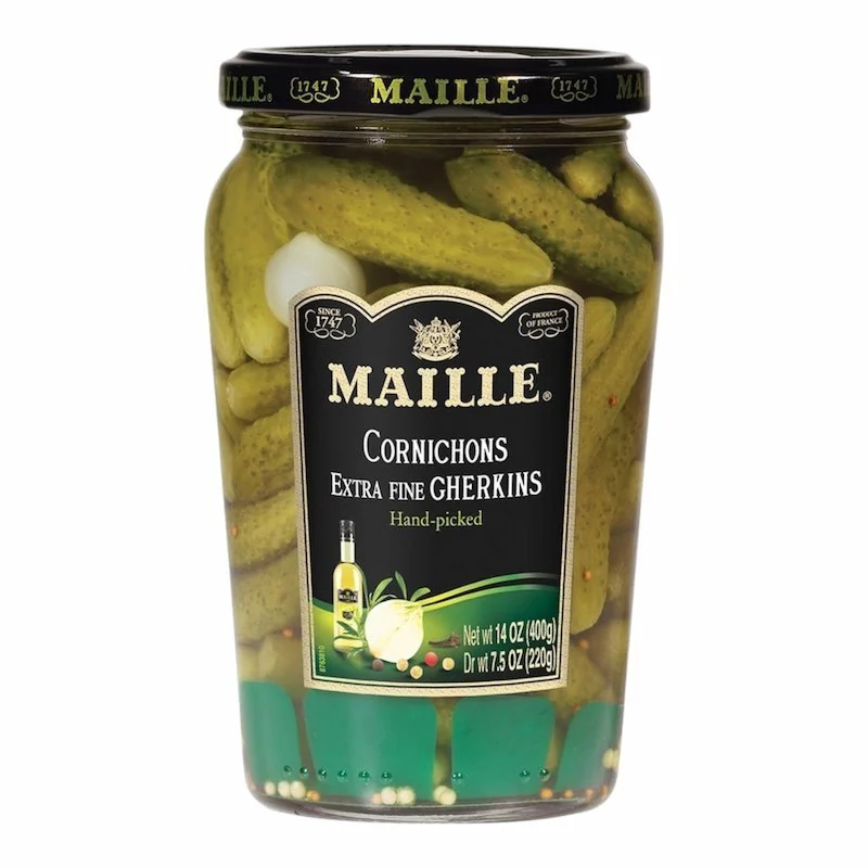 Maille Cornichons Extra Fins Cornichons Croquants au Vinaigre 220 g