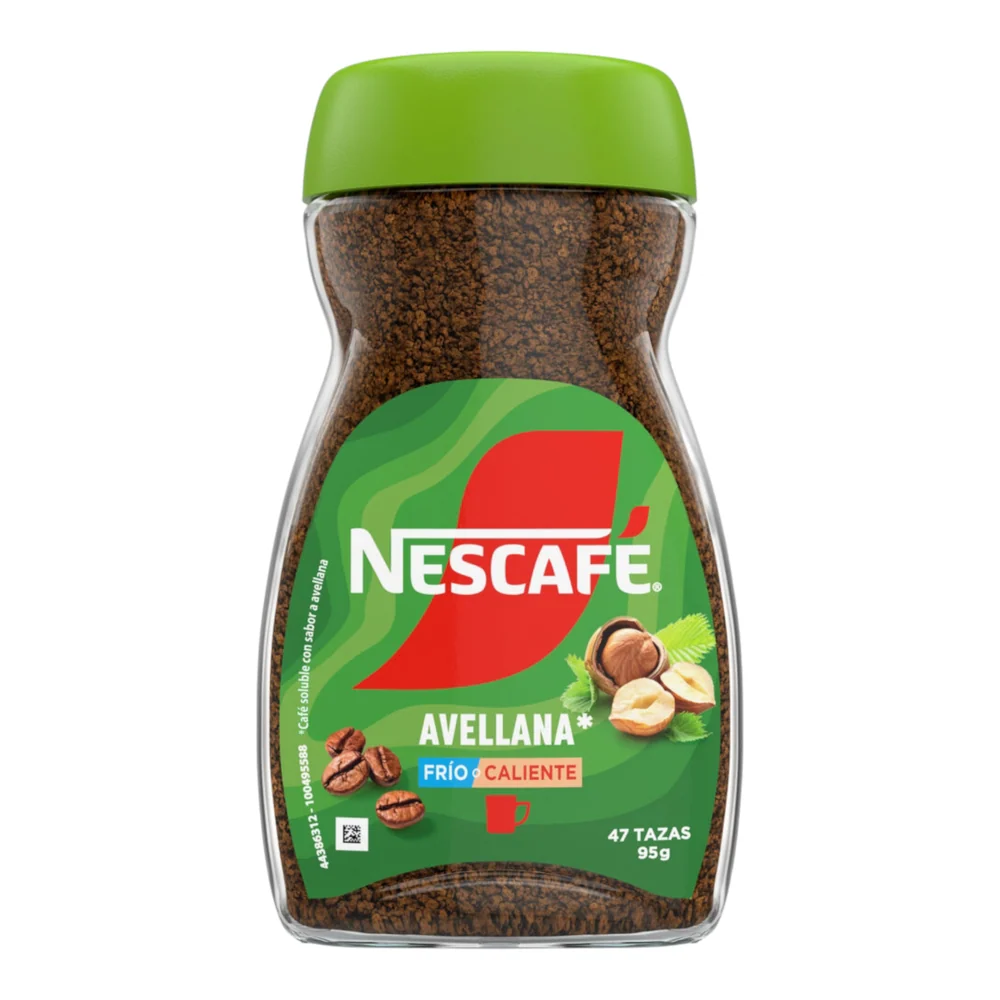 NESCAFE Cafe Instantane Saveur Noisette – Cafe Soluble Gourmand 95 g