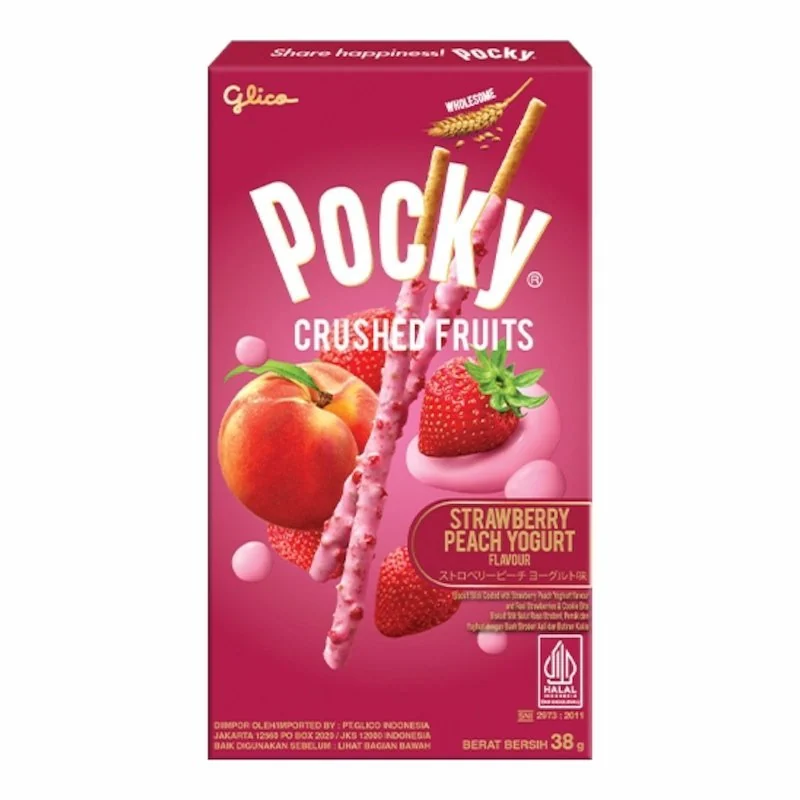 Pocky – Glico Pocky Crushed Fruits Fraise Pêche & Yaourt – 38g