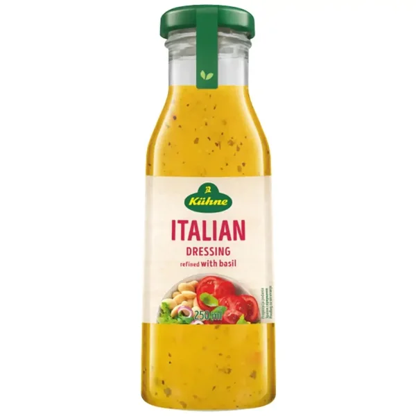 Kuhne Italian Dressing 250 ml – Sauce Salade aux Herbes Italiennes & Basilic