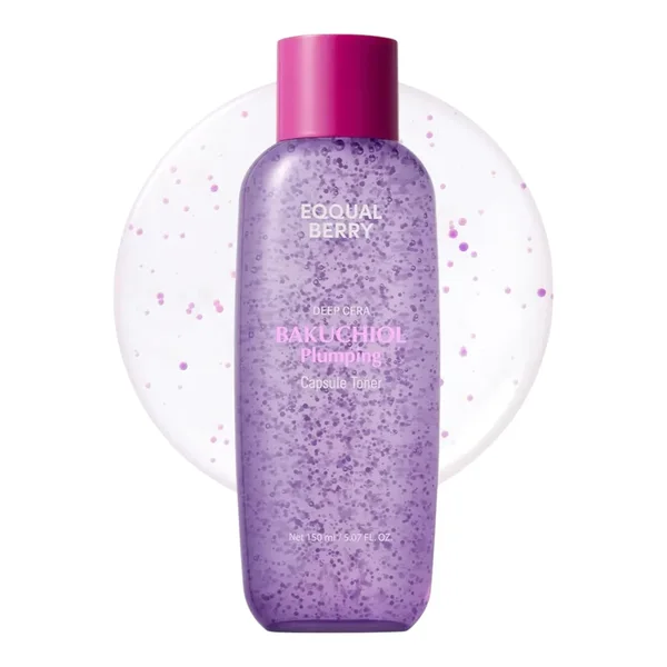 EQQUALBERRY Bakuchiol Plumping Capsule Toner 150ml – Tonique Repulpant & Anti Age Doux | Eclat & Hydratation