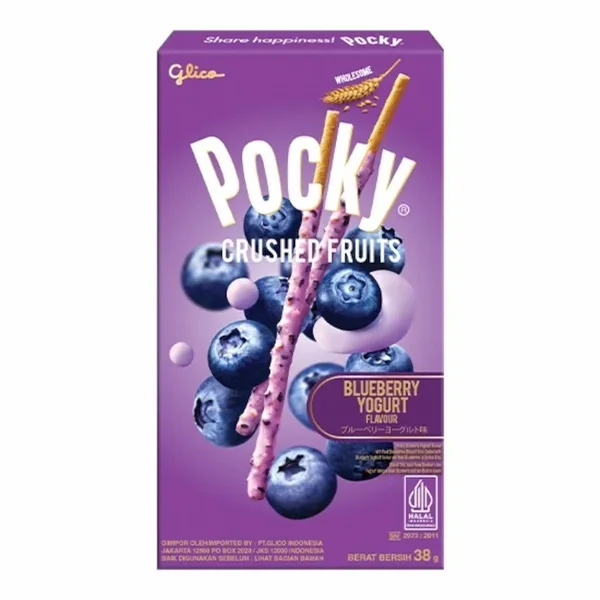 Pocky – Glico Pocky Crushed Fruits Myrtille & Yaourt – 38g