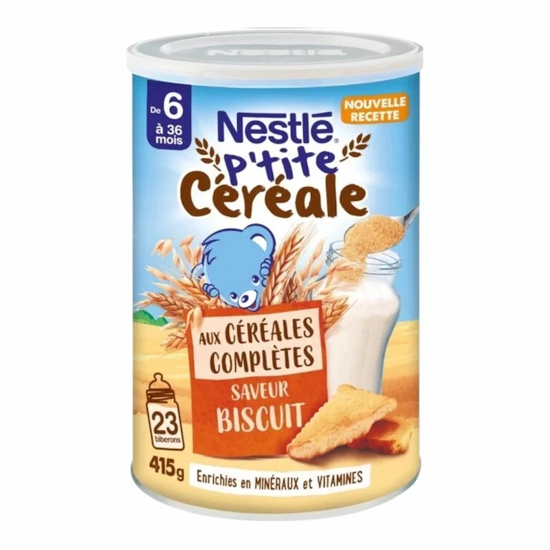 NESTLÉ P’tite Céréale Saveur Biscuit aux Céréales Complètes – 415g