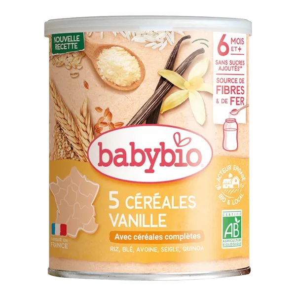 Babybio 5 Céréales Vanille avec Quinoa 220G