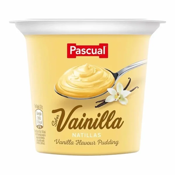 Pascual Natillas Saveur Vanille 125 g – Dessert Lacté Crémeux à la Vanille