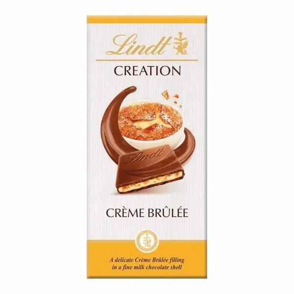 Lindt CREATION Crème Brûlée – Chocolat au Lait Fourré 150g