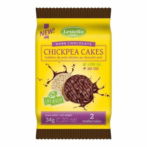 Lestello – Galettes de Pois Chiches au Chocolat Noir – Snack Sain & Gourmand