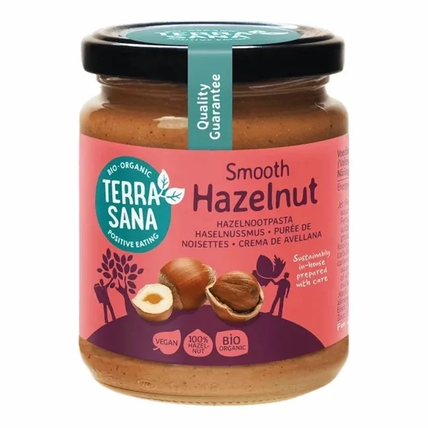 Terrasana Puree de Noisette Bio 250 g – 100 % Noisettes Grillees