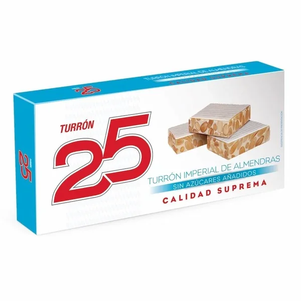 Turron Imperial aux Amandes Sans Sucre 200 g – Nougat Espagnol Diététique