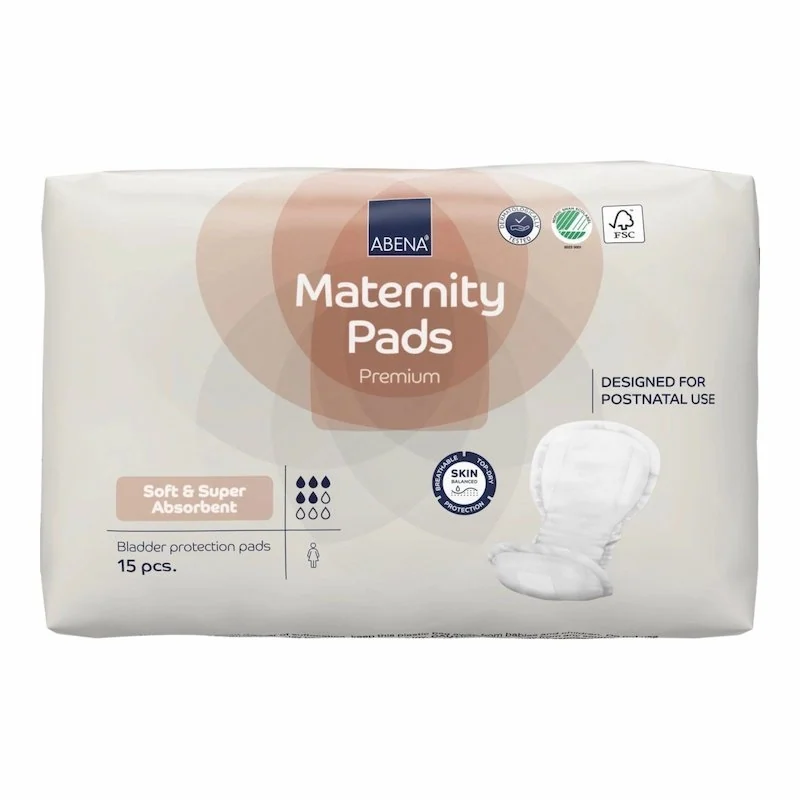 Abena Serviettes Maternite – Paquet de 15 pcs – Protection post partum ultra douce et absorbante — vue 2