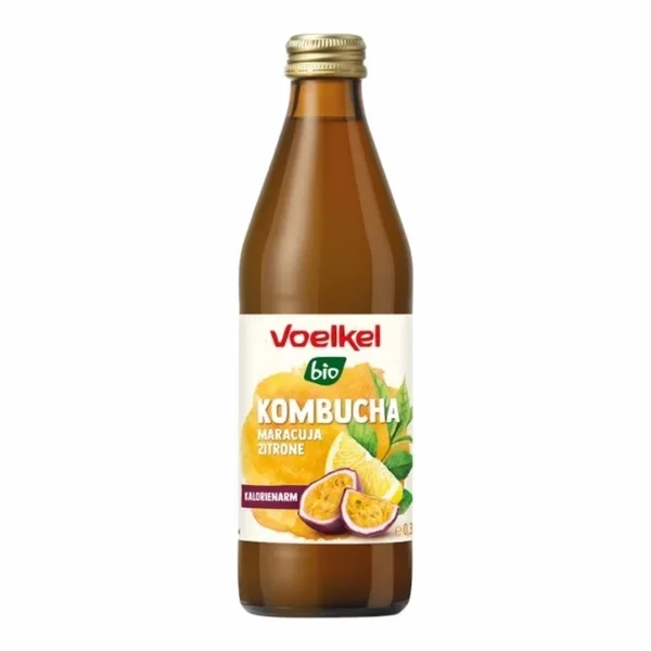 Voelkel Kombucha Fruit de la Passion & Citron – Boisson Fermentée Bio – 330 ml