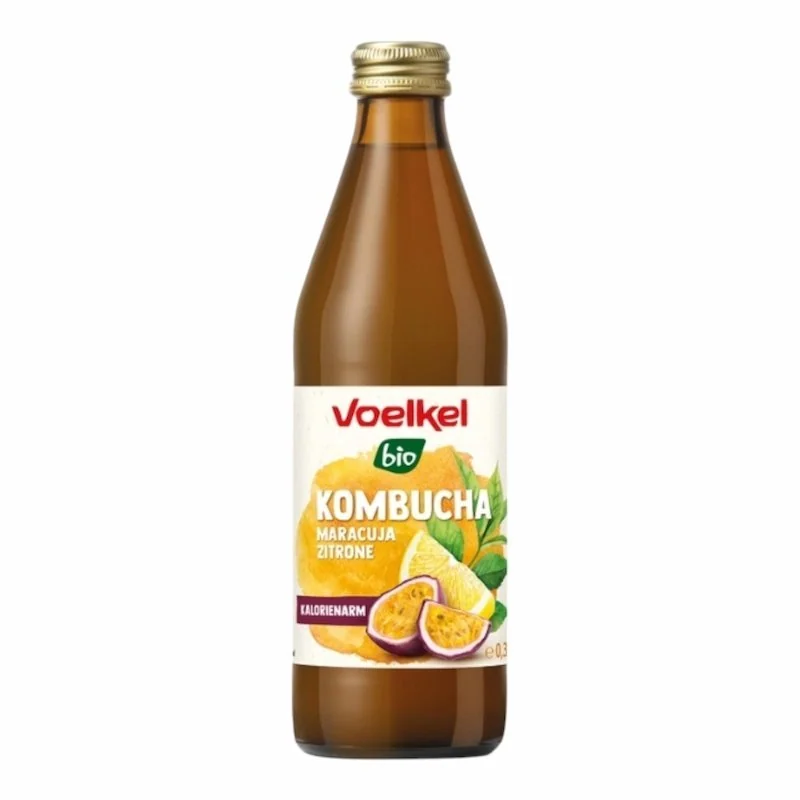 Voelkel Kombucha Fruit de la Passion & Citron – Boisson Fermentée Bio – 330 ml
