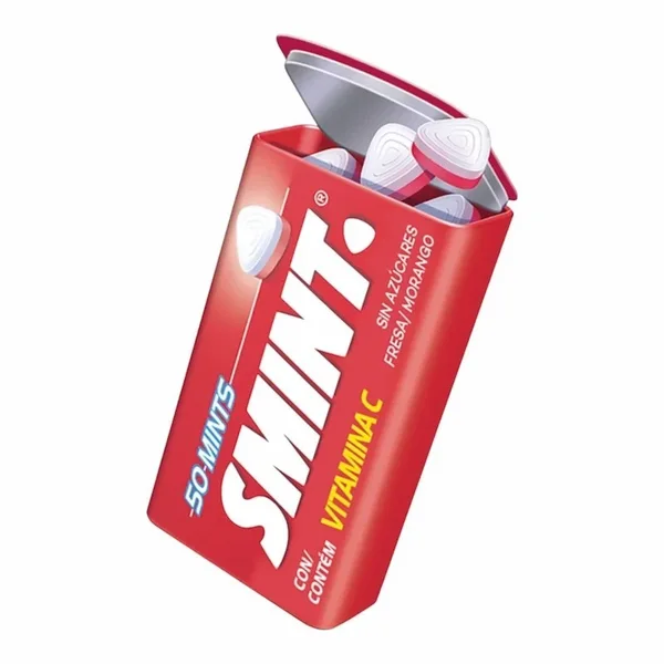 Smint Mints Morango – Boîte Métallique de 50 Bonbons