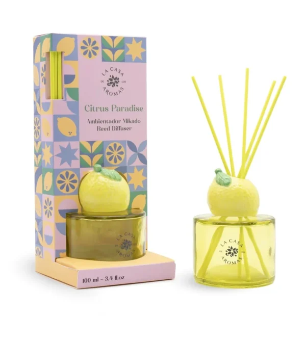 La Casa de los Aromas Diffuseur a Batonnets Citrus Paradise 100ml – Parfum d’Intérieur Citron