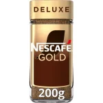 Nescafe Gold Deluxe Cafe Soluble 200g – Cafe Instantane Premium 100% Arabica – Gout Doux & Raffine