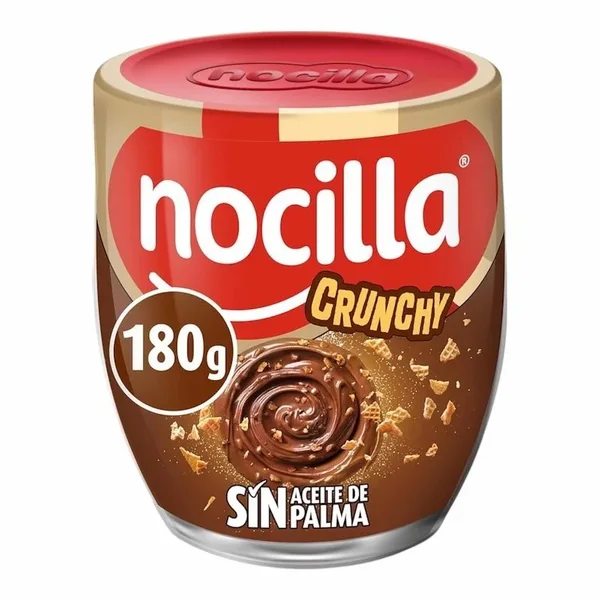 Nocilla Crunchy Creme de Cacao avec Morceaux Croquants – 180 g
