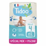Tidoo Couches Special Mer + Piscine Taille 4 (x12) – Couches de Bain Bébé