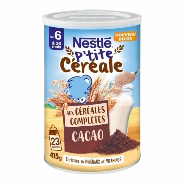 NESTLE Ptite Cereale Cacao aux Céréales Complètes – 415g