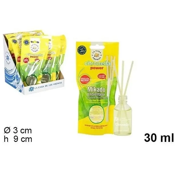 Diffuseur Mikado à la Citronnelle – 30 ml