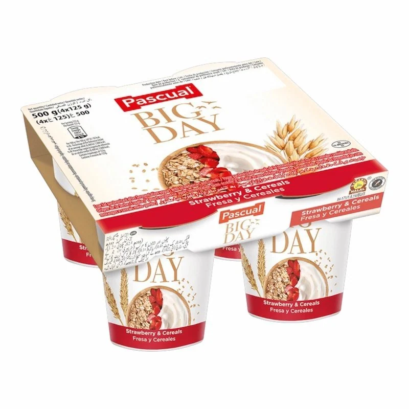 Pascual – Yaourt Big Day Fraise & Céréales 500 g