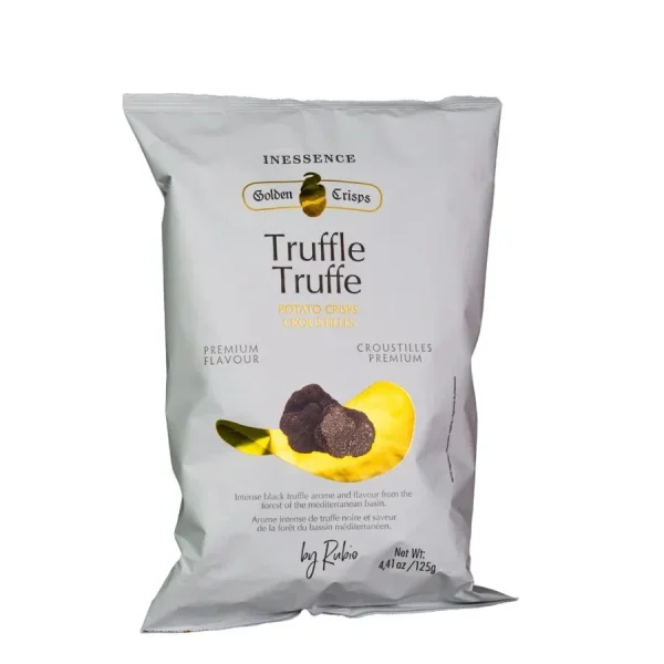 Inessence Golden Crisps Truffe Noire 125g – Chips de Pomme de Terre a la Truffe