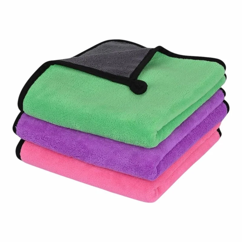 Serviette de Nettoyage en Microfibre 3 Pièces 40×40 cm Ultra Absorbante Multi Usage