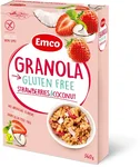 Emco Granola Sans Gluten Fraise & Noix de Coco 340 g – Céréales Saines & Croquantes