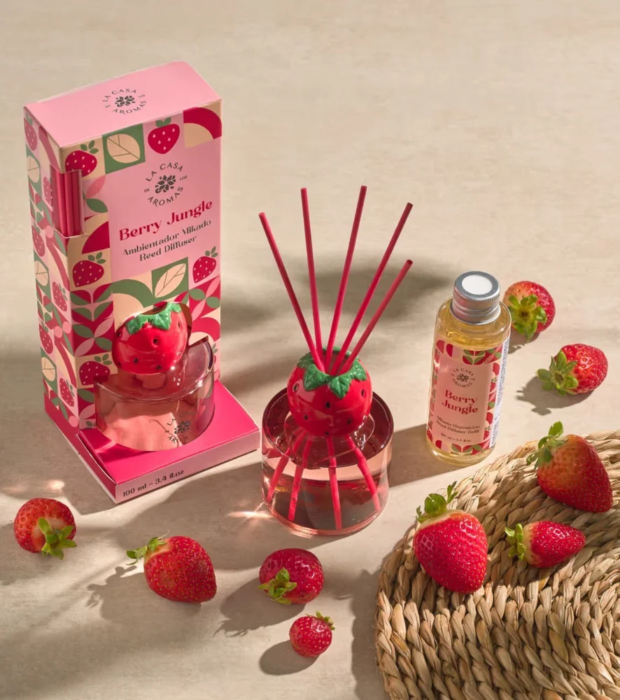 La Casa de los Aromas Diffuseur à Batonnets Berry Jungle 100ml – Parfum d’Intérieur Fraise — vue 2