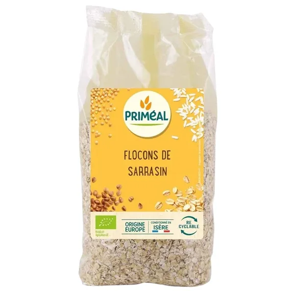 Primeal Flocons de Sarrasin Bio 350 g | Cereales de Sarrasin Riches en Nutriments