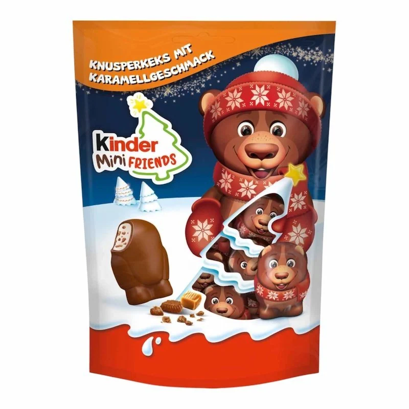Kinder Mini Friends Biscuit Croustillant au Caramel – 122 g