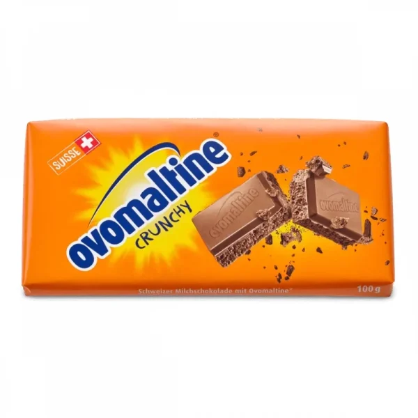 Ovomaltine Chocolat au Lait Crunchy Tablette 100g – Chocolat Suisse au Malt Croustillant