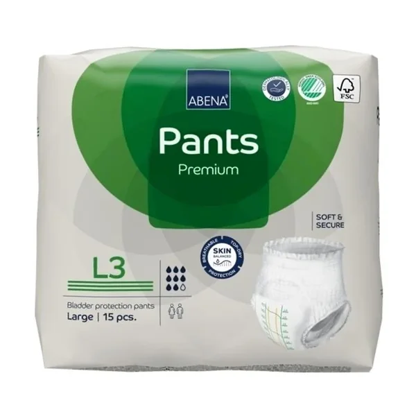 ABENA Pants Premium L3 – 15 Pieces | Sous Vetements Absorbants Adulte Haute Protection
