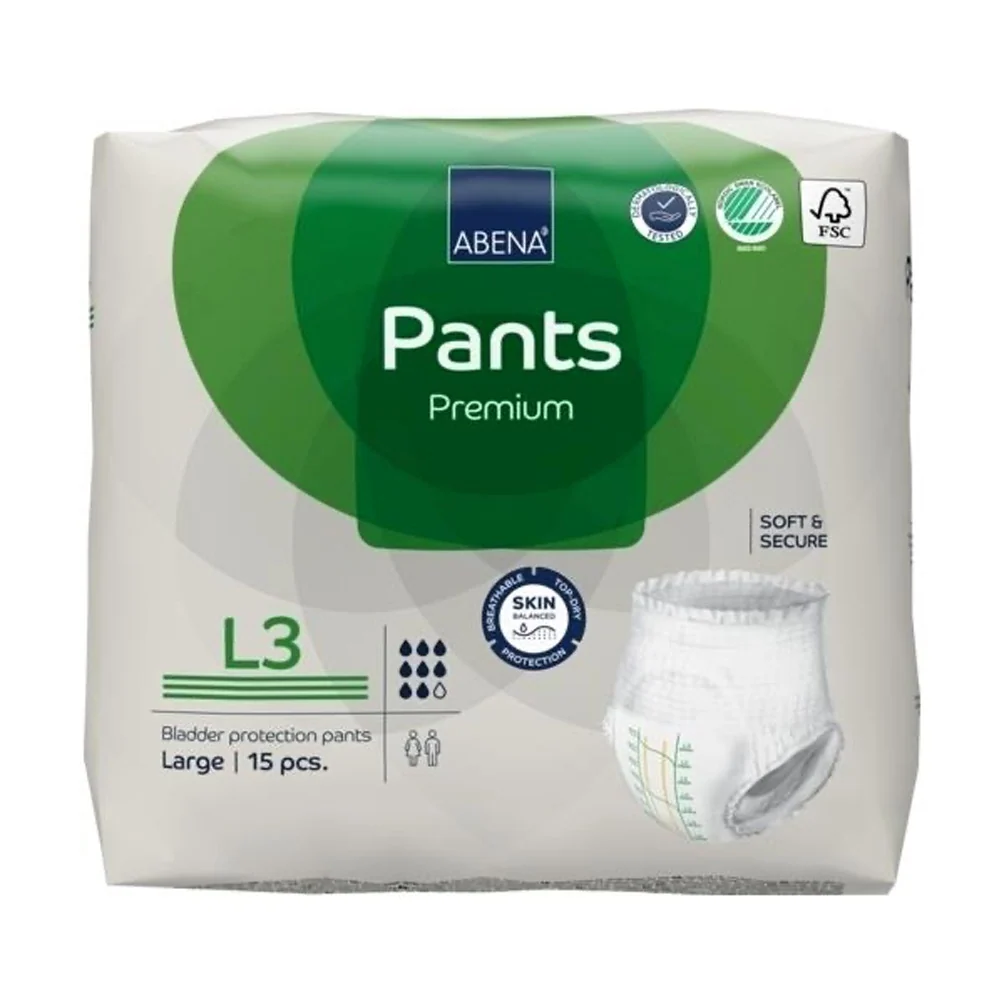 ABENA Pants Premium L3 – 15 Pieces | Sous Vetements Absorbants Adulte Haute Protection