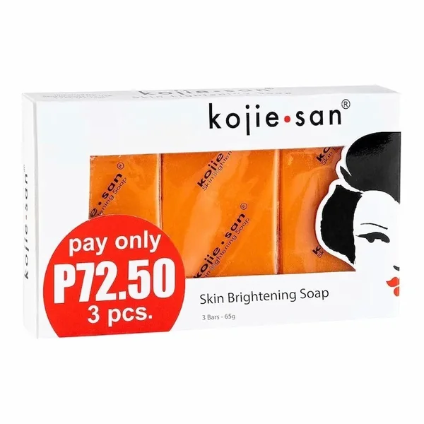 Kojie San Whitening Soap Skin Lightening 3 Bars 65g – Savon Éclaircissant
