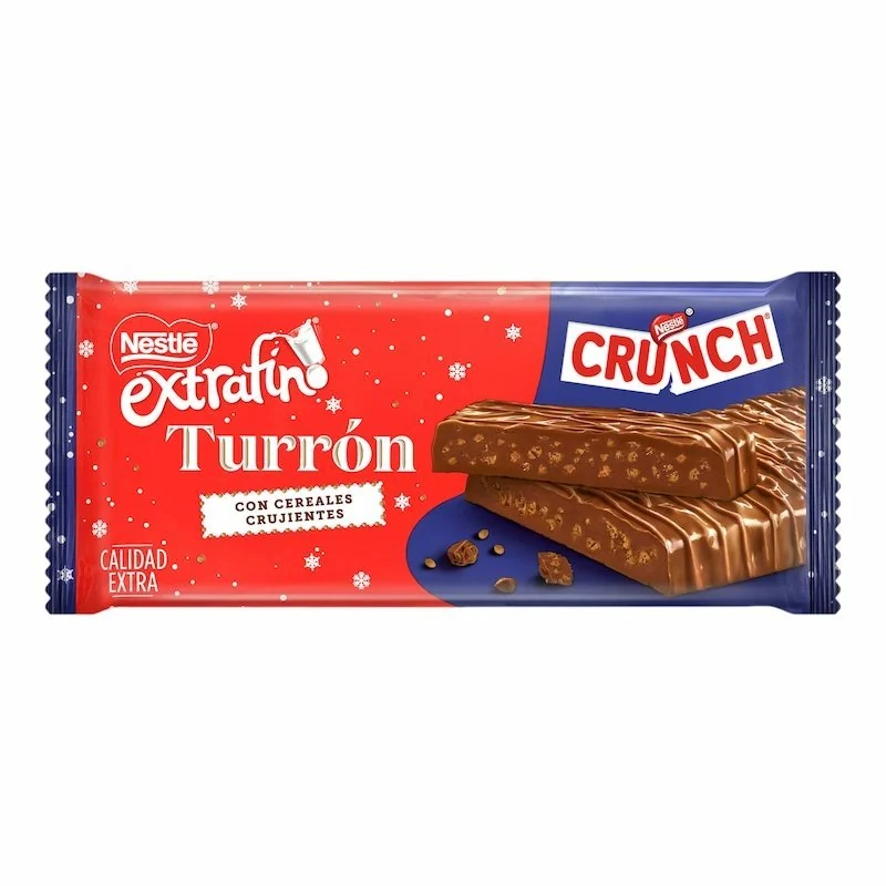 Nestlé – Turron de Chocolate avec Cereales Croquantes Crunch Nestle Extrafino – 190 g